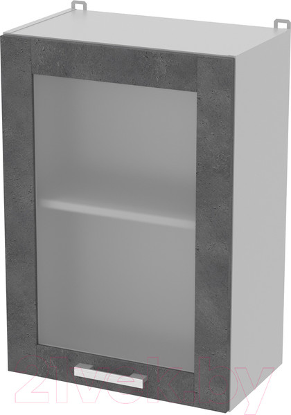 Изображение товара Шкаф навесной для кухни Интерлиния Компо ВШ50ст-720-1дв (бетон портленд)