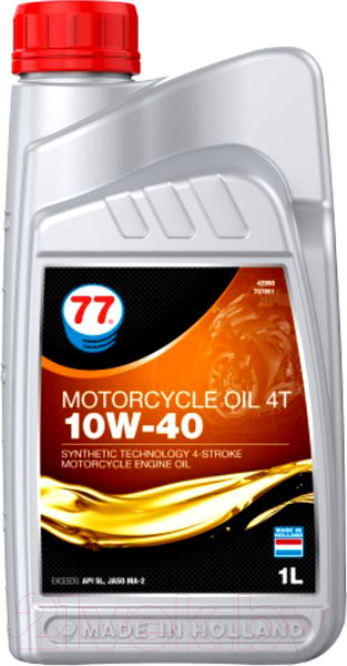 Изображение товара Моторное масло 77 Lubricants Motorcycle Oil Syn 4T 10W-40 / 708293 (1л)