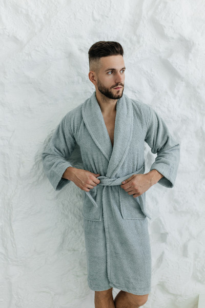 Изображение товара Халат Minteks Махровый / ТВ03-9 (р.46, мятный)