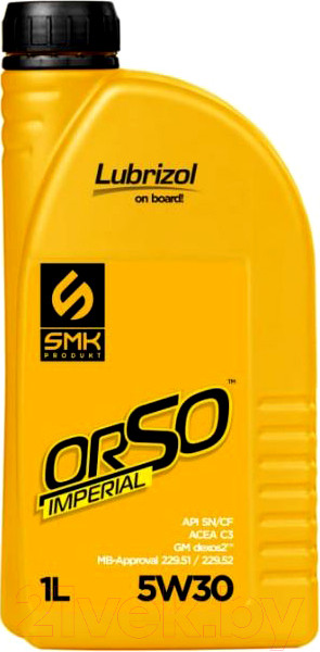 Изображение товара Моторное масло SMK Produkt Orso Imperial 530 5W30 SN/CF / SMK-530ORIM001  (1л)