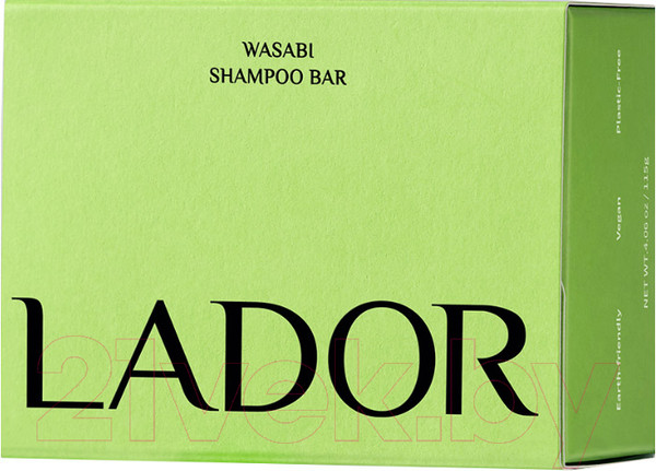 Изображение товара Твердый шампунь для волос La'dor Wasabi Shampoo Bar Органический (115г)