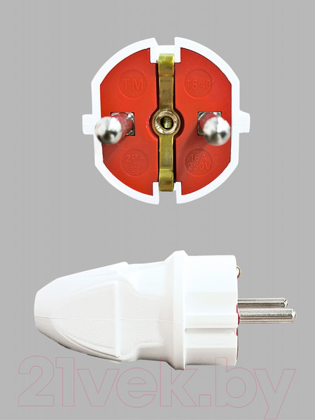 Изображение товара Вилка штепсельная AY-KA Сапфир 77 135 00 (белый)