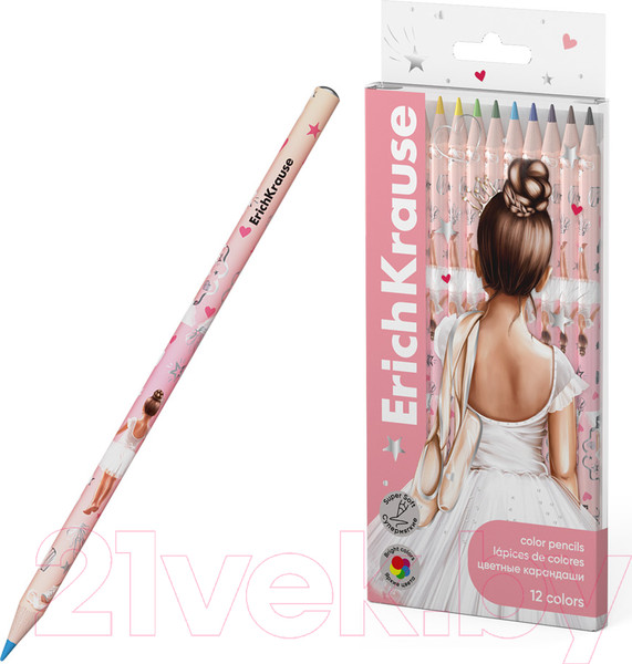 Изображение товара Набор цветных карандашей Erich Krause Pointes / 61808 (12цв)