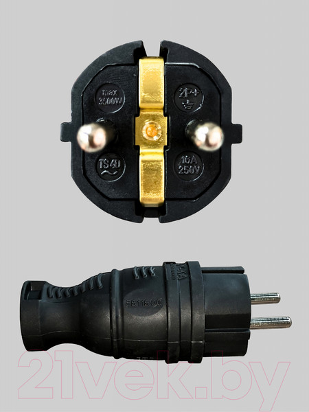 Изображение товара Вилка штепсельная AY-KA 55 115 00 (черный)