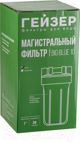 Изображение товара Корпус магистрального фильтра Гейзер С23 10ВВ (синий)