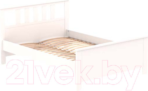 Изображение товара Двуспальная кровать Mio Tesoro Сага 160x200 2.08.04.070.1 (белый)