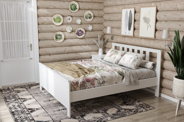 Изображение товара Двуспальная кровать Mio Tesoro Сага 160x200 2.08.04.070.1 (белый)