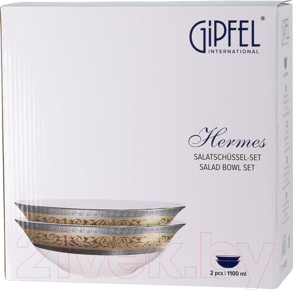 Изображение товара Набор салатников Gipfel Hermes 41473 (2шт, белый)