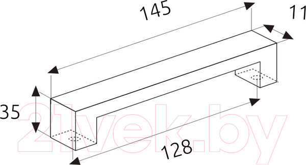 Изображение товара Ручка для мебели Cebi A204 MP24 (128мм, черный)