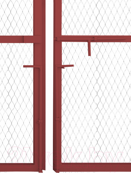 Изображение товара Ворота распашные Белзабор Из профильной трубы и сетки рабицы наружное открытие 4x1.8м