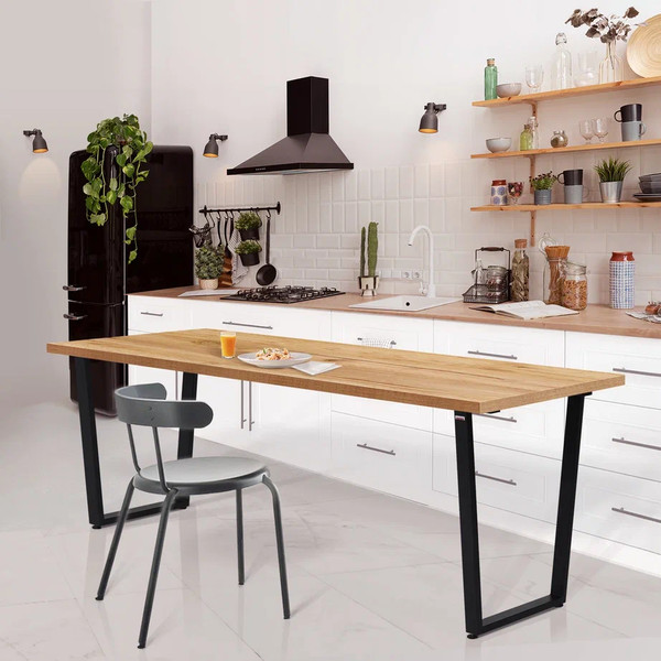 Изображение товара Обеденный стол Millwood Лофт Уэльс 180x80x75 (дуб золотой Craft/металл черный)