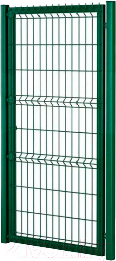 Изображение товара Каркас для калитки Белзабор Под навесной замок 0.98x1.73м с 3Д (ПП 6005, правые петли)