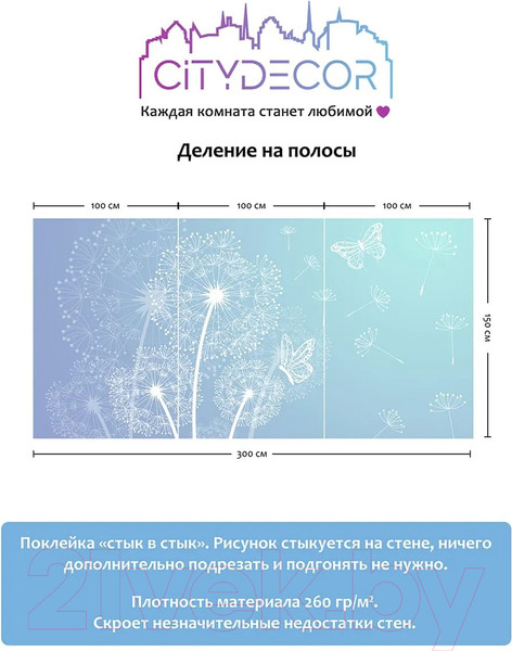 Изображение товара Фотообои листовые Citydecor Невесомость 2 (300x150см)