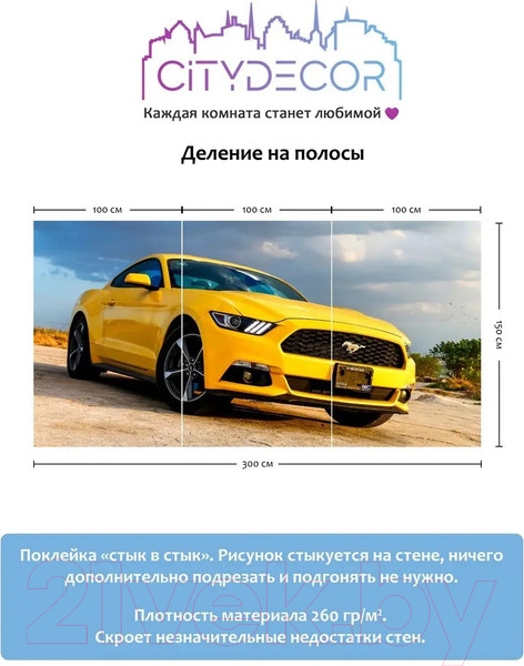 Изображение товара Фотообои листовые Citydecor Транспорт 24 (300x150см)