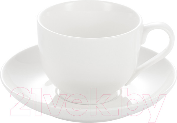 Изображение товара Чашка с блюдцем Gipfel Blanche 51035 (белый)