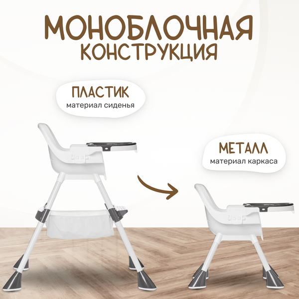 Изображение товара Стульчик для кормления NINO Moon (черный)