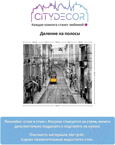 Изображение товара Фотообои листовые Citydecor Города и Архитектура 51 (300x260см)