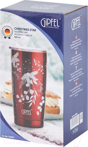 Изображение товара Термокружка Gipfel Christmas Star 52502 (красный)