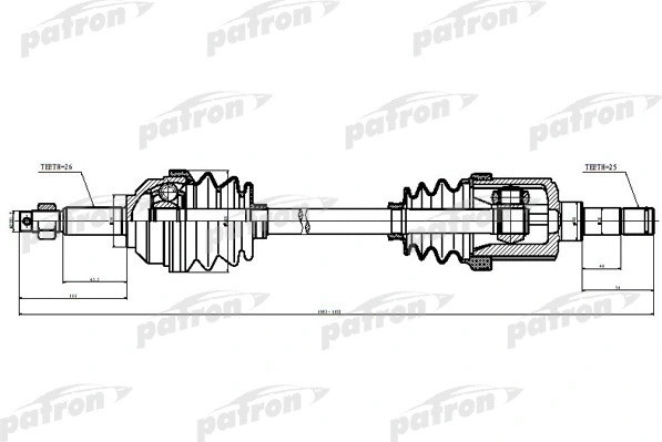 Изображение товара Приводной вал Patron PDS1970