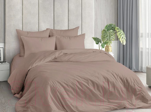 Изображение товара Комплект постельного белья Царство сновидений Поплин Кофе Евро / 150-0047