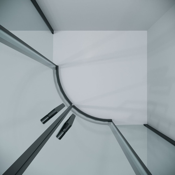 Изображение товара Душевой уголок Grossman Classic 90x90x195 / 301.K33.04.9090.21.00 (черный матовый/прозрачное стекло)