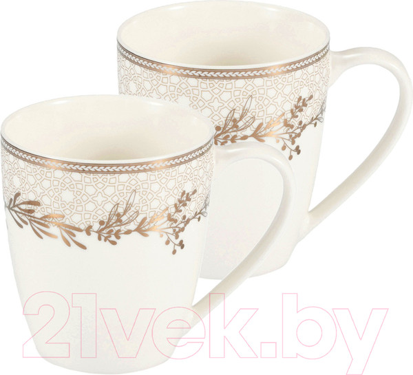 Изображение товара Набор кружек Gipfel Charlotte 51567 (2шт, белый/красный)