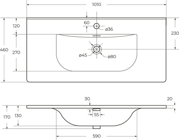 Изображение товара Умывальник BelBagno BB-8099-100