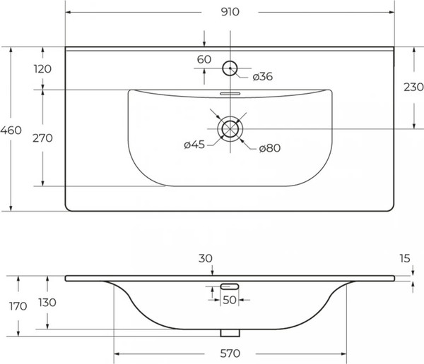 Изображение товара Умывальник BelBagno BB-8099-90