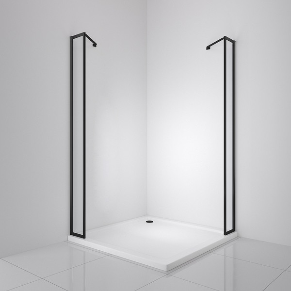 Изображение товара Душевая стенка BelBagno LUCE-20-FIX-C-NERO