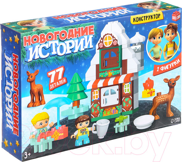 Изображение товара Конструктор Unicon Новогодние истории 188-A57 / 10332242 (77эл)