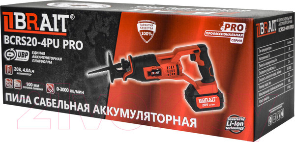 Изображение товара Сабельная пила Brait BCRS20-4PU PRO (аккумуляторная)