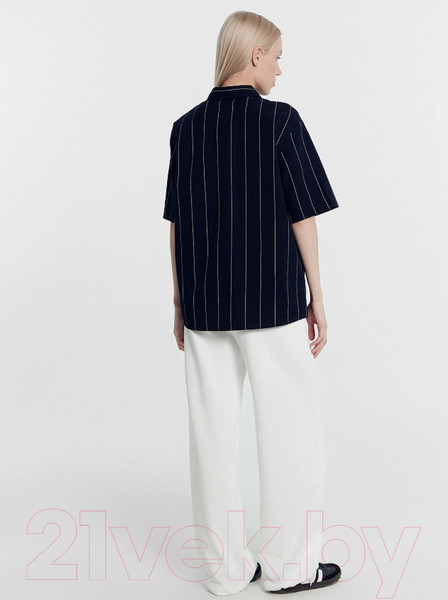 Изображение товара Рубашка Mark Formelle 112682/1 (р.170-88-94, белая полоска на темно-синем)
