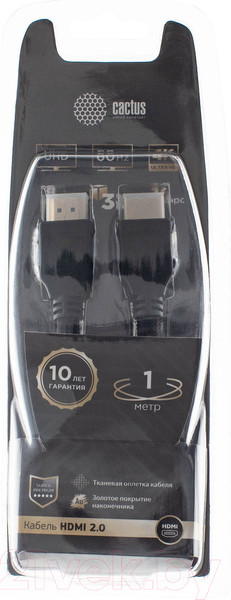 Изображение товара Кабель Cactus CS-HDMI.2-1 (1м, черный)