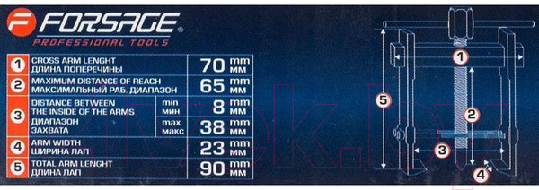 Изображение товара Съемник Forsage F-666B065  (58072)