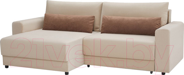 Изображение товара Диван угловой Mio Tesoro Таун 264 1.5ек-1.5пф (1368 бежевый)