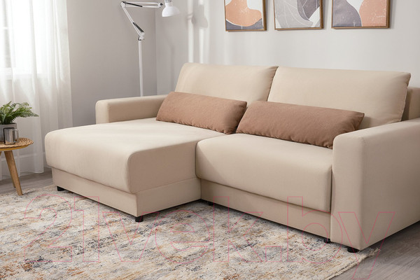 Изображение товара Диван угловой Mio Tesoro Таун 264 1.5ек-1.5пф (1368 бежевый)