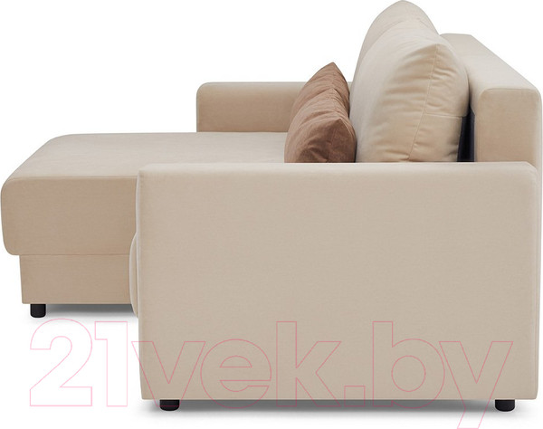 Изображение товара Диван угловой Mio Tesoro Таун 264 1.5ек-1.5пф (1368 бежевый)