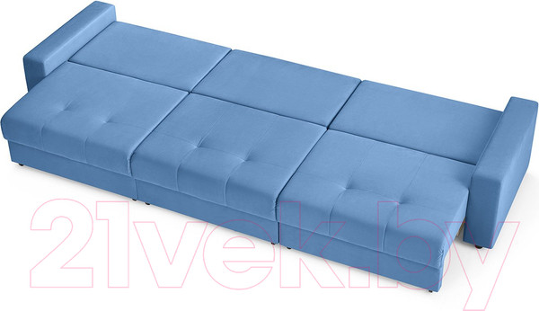 Изображение товара Диван Mio Tesoro Манчестер 292 1.5ек-1.5ек-1.5ек (840 синий)
