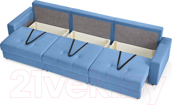 Изображение товара Диван Mio Tesoro Манчестер 292 1.5ек-1.5ек-1.5ек (840 синий)