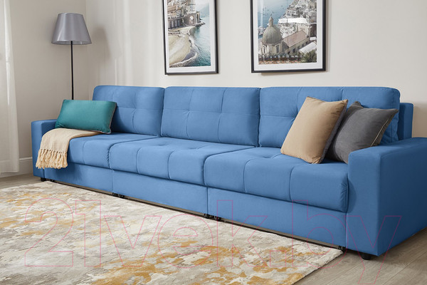 Изображение товара Диван Mio Tesoro Манчестер 292 1.5ек-1.5ек-1.5ек (840 синий)