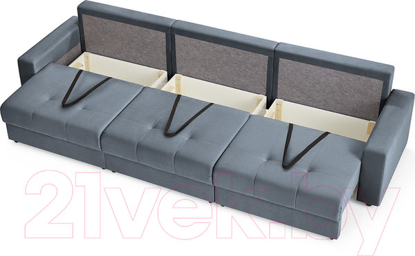 Изображение товара Диван Mio Tesoro Манчестер 292 1.5ек-1.5ек-1.5ек (968 серый)