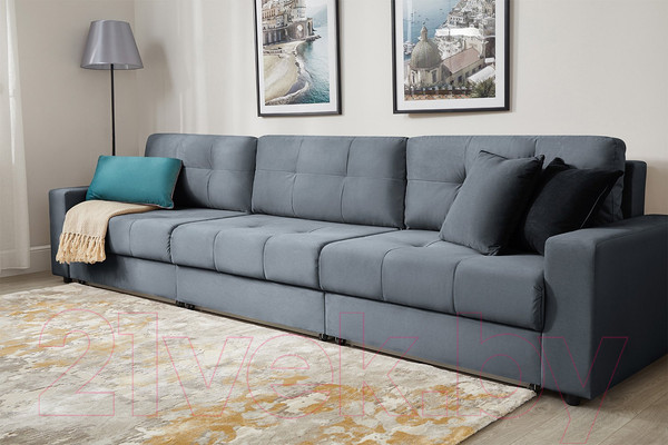 Изображение товара Диван Mio Tesoro Манчестер 292 1.5ек-1.5ек-1.5ек (968 серый)