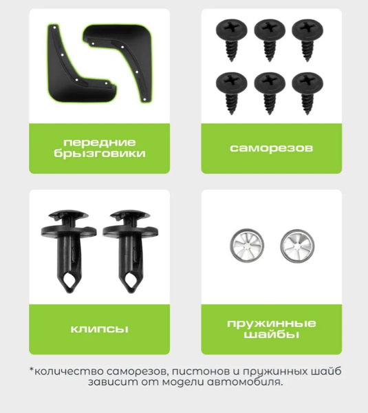 Изображение товара Комплект брызговиков FROSCH NLF.AN0666.F3 для Haval Jolion 2WD/4WD (2шт, передние)