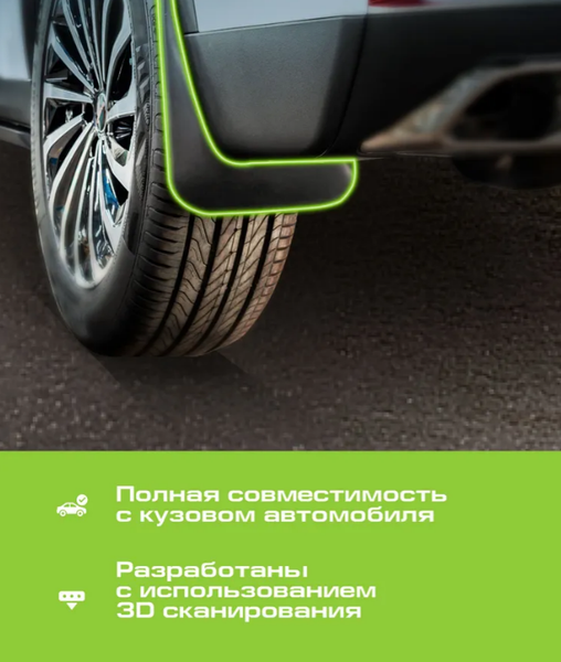 Изображение товара Комплект брызговиков FROSCH NLF.AN0666.F3 для Haval Jolion 2WD/4WD (2шт, передние)