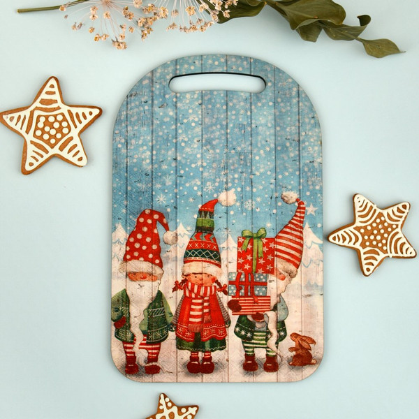 Изображение товара Разделочная доска Мультидом Новогодние поздравилки / МБ2-409