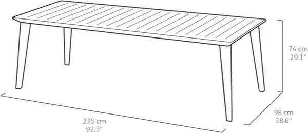 Изображение товара Стол пластиковый Keter Lima / 226562 (графит)