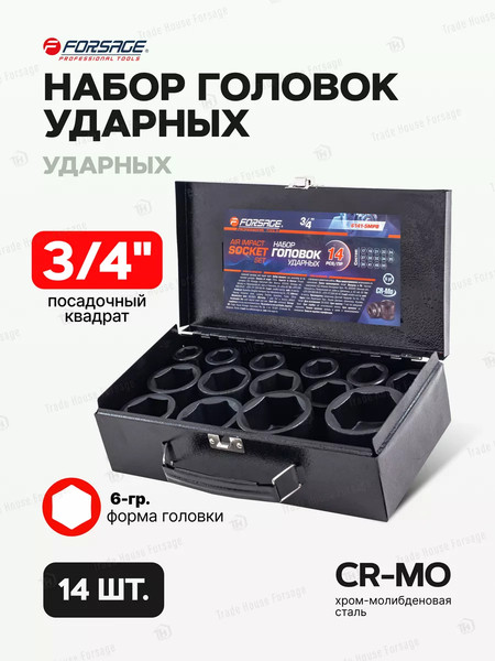 Изображение товара Набор головок слесарных Forsage F-6141-5MPB(4570)