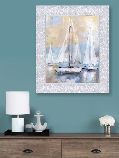 Изображение товара Картина Декарт Парусник на водяной глади 8Л2736 (в раме)