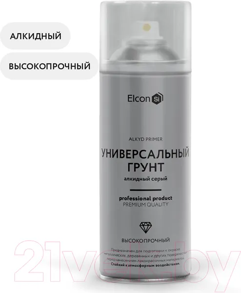 Изображение товара Грунтовка Elcon Универсальная (520мл, серый)