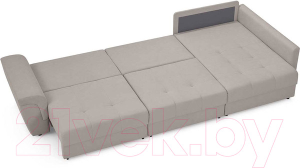 Изображение товара Диван угловой Mio Tesoro Кембридж 291 1.5ек-1.5ек-1.5пф (1133 коричневый)